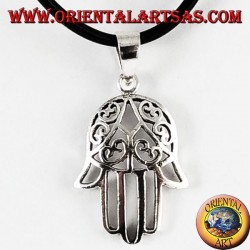 Silver Pendant Hand of Fatima Hamsa
