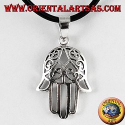 Colgante de plata de la mano de Fátima Hamsa