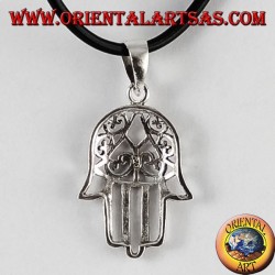 Silver Pendant Hand of Fatima Hamsa