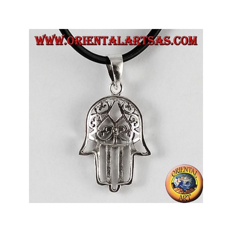 Colgante de plata de la mano de Fátima Hamsa