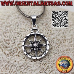 Wind rose (compass) silver...