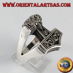 Bague en argent Mjöllnir marteau de Thor