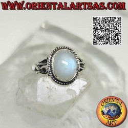 Silver ring with cabochon...
