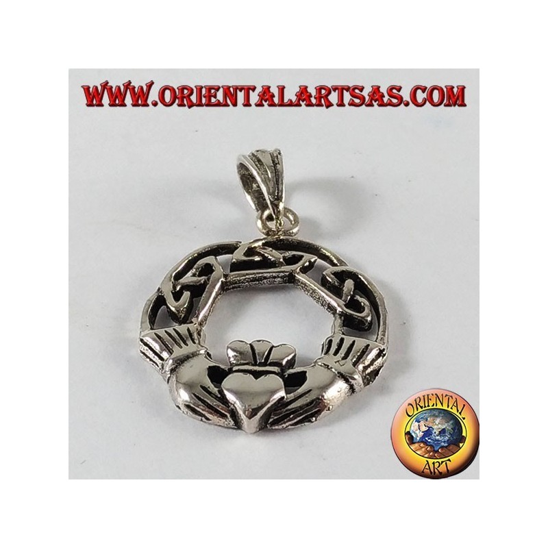 Silber Anhänger, Claddagh