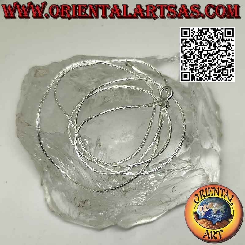 925 ‰ Silberkette, nicht oxidiertes "Gelenk"-Glied (Dicke 0,8 mm)