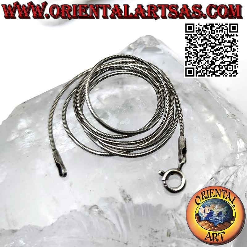 925 ‰ silver chain necklace, classic "snake" or mouse tail link (thickness 0.5 mm)