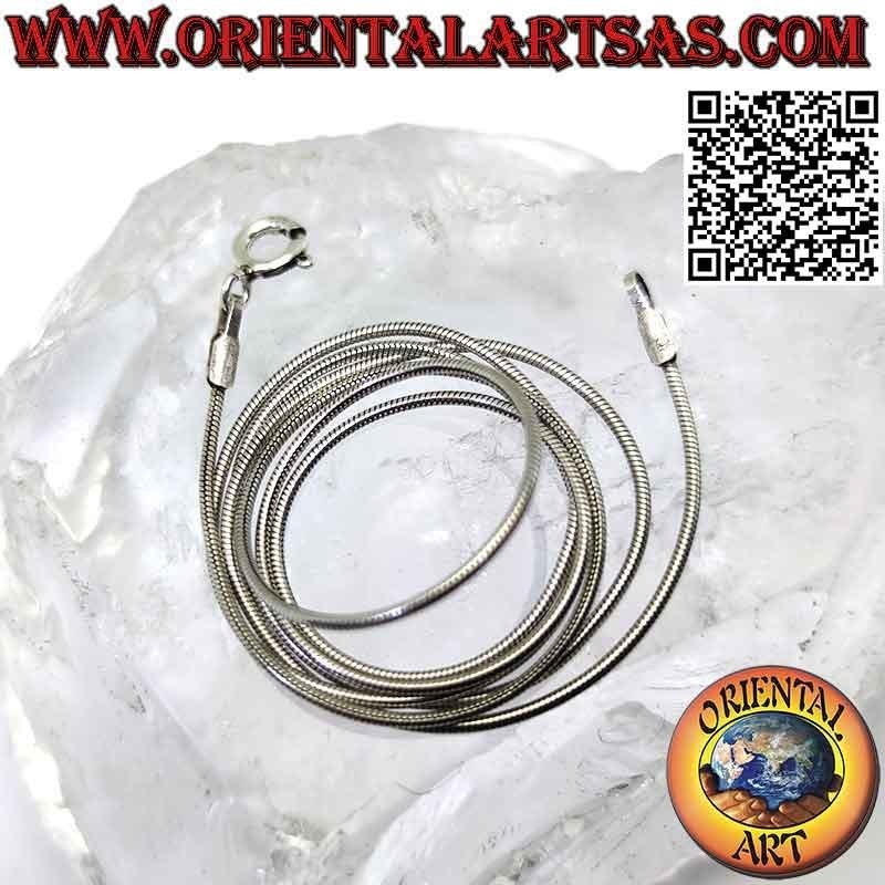 Collar de cadena de plata 925 ‰, eslabón de cola de ratón o "serpiente" clásica (grosor 0,5 mm)
