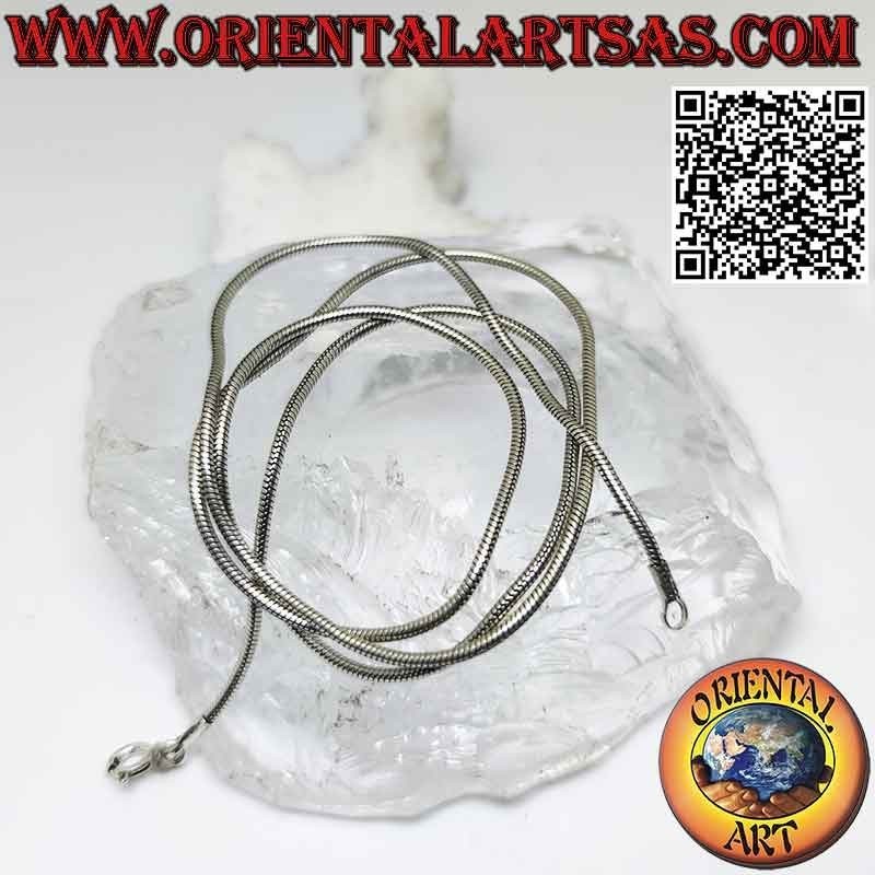 925 ‰ silver chain necklace, classic "snake" link or mouse tail (1.5 mm thick)