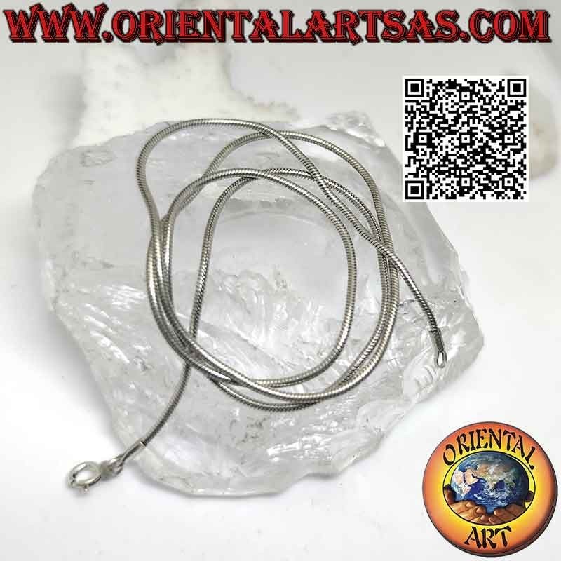 Collana catenina in argento 925 ‰, maglia "snake" classica o coda di topo (spessore 1,5 mm)