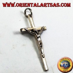 Pendientes en forma de crucifijo de plata