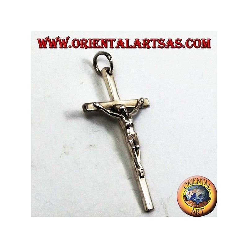Pendentif crucifix en argent simple