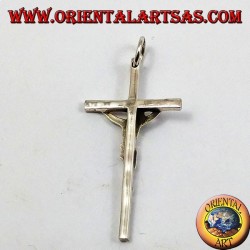 Pendientes en forma de crucifijo de plata