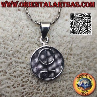 Pendentif en argent, médaille avec bas-relief "Talisman de l'amour"