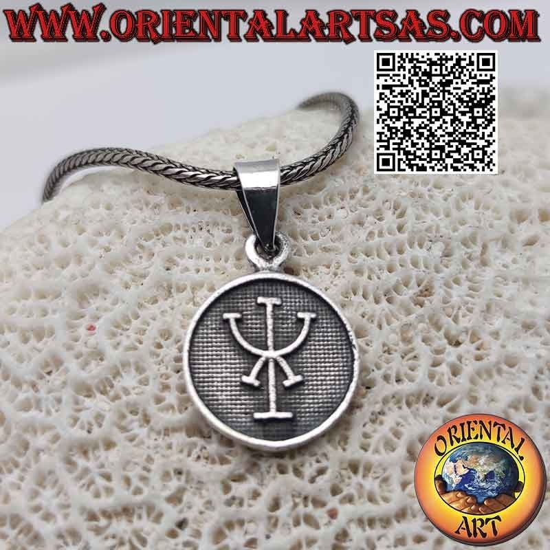Colgante de plata, medalla con bajorrelieve "Talisman de la prosperidad"