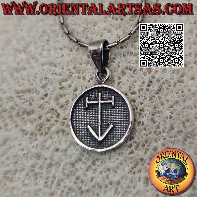 Pendentif en argent, médaille avec bas-relief "Talisman du voyageur"