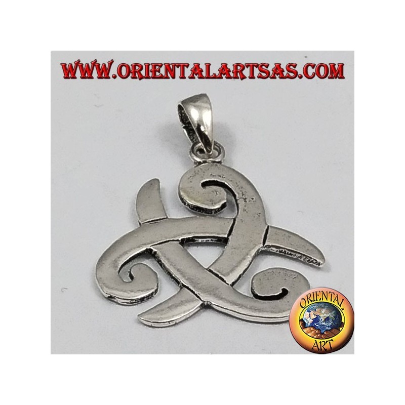 pendentif en argent, tricorne d'Odin