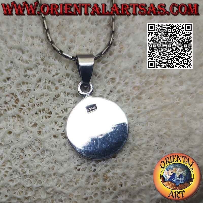 Silver pendant, medal with bas-relief "Talisman of concentration"