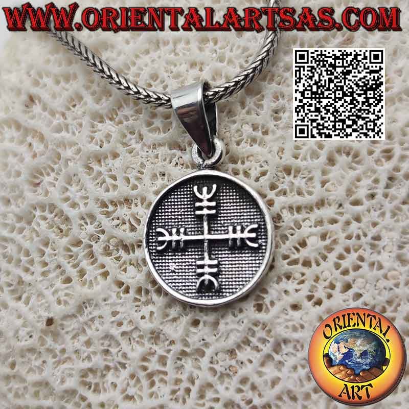 Pendentif en argent, médaille avec bas-relief "Talisman de protection"