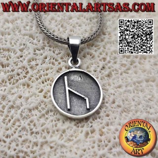 Silberanhänger, Medaille mit Flachrelief "Talisman erleuchtet Wege"