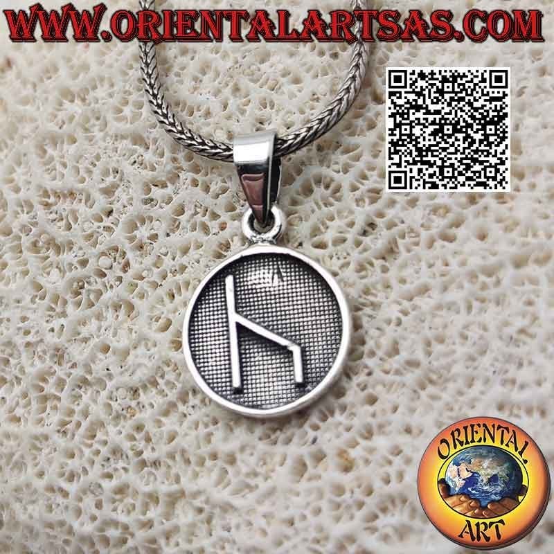 Colgante de plata, medalla con bajorrelieve "Talisman ilumina caminos"