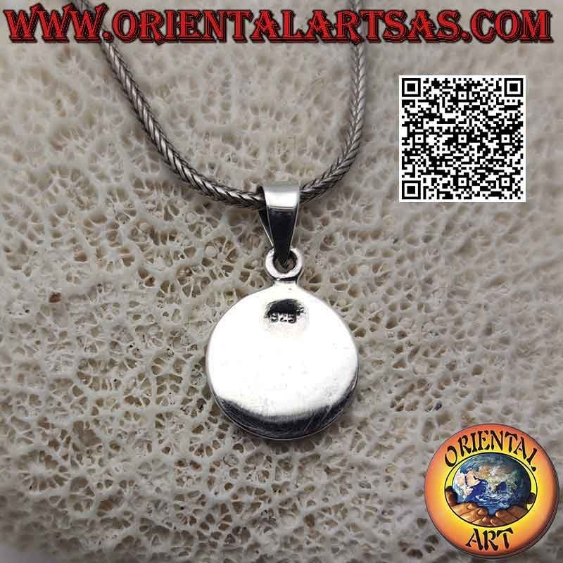 Silver pendant, medal with bas-relief "Talisman illuminates paths"