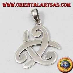 colgante de plata, sombrero de tres picos de Odin