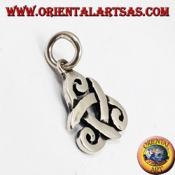 silver pendant, three-cornered hat of Odin or horn triskell (small)