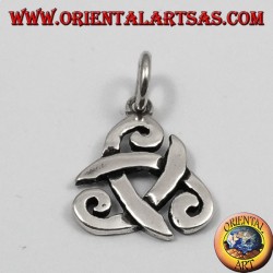 colgante de plata, sombrero de tres picos de Odin o triskell cuerno (pequeño)