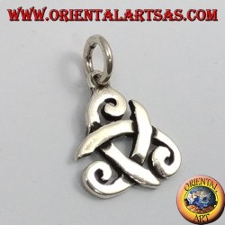 silver pendant, three-cornered hat of Odin or horn triskell (small)