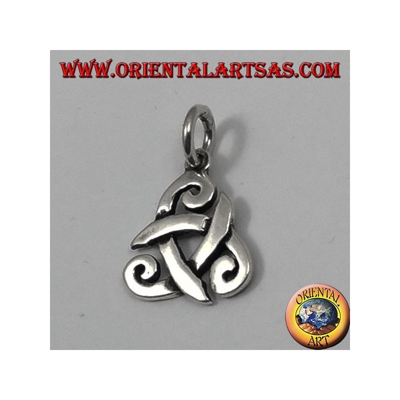 silver pendant, three-cornered hat of Odin or horn triskell (small)