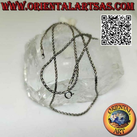 925 ‰ silver chain necklace, classic "braid" link (thickness 1.2 mm)