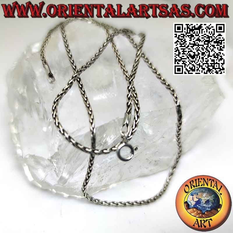 925 ‰ silver chain necklace, classic "braid" link (thickness 1.2 mm)