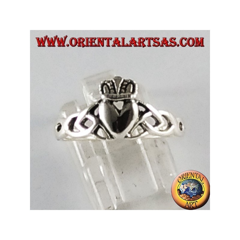 Bague en argent loyauté et amitié Claddagh Irish Amour