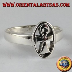 anillo de plata, ankh clave de la vida