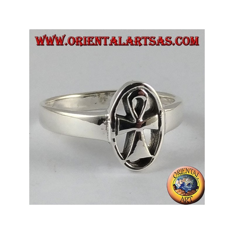 Silber Ring, Ankh Schlüssel des Lebens