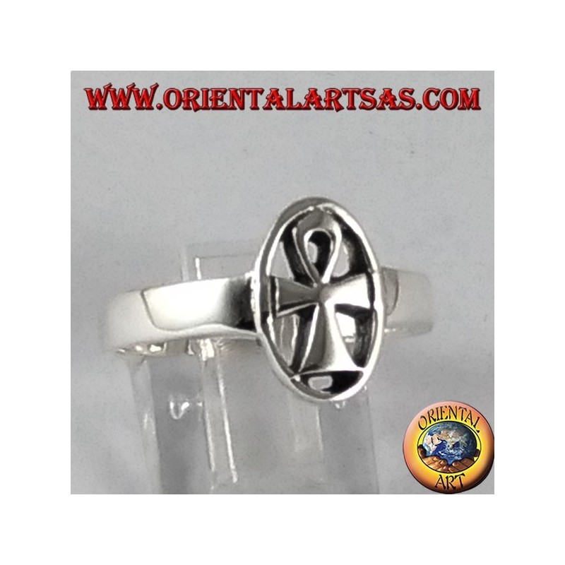 anillo de plata, ankh clave de la vida