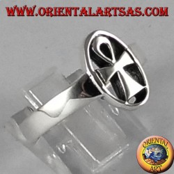 Silver ring, ankh key of life