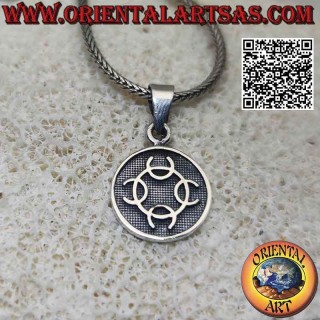 Silver pendant, medal with bas-relief "Talisman of transmutation"