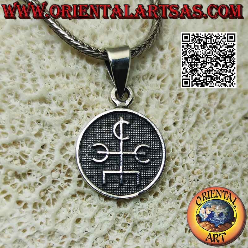 Colgante de plata, medalla con bajorrelieve "Talismán del mago"