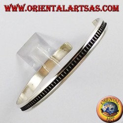 Pulsera de plata ajustada, patrón binario