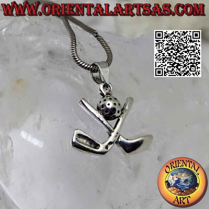 Colgante Palos de Golf Plata 925 Deporte | Oriental Art
