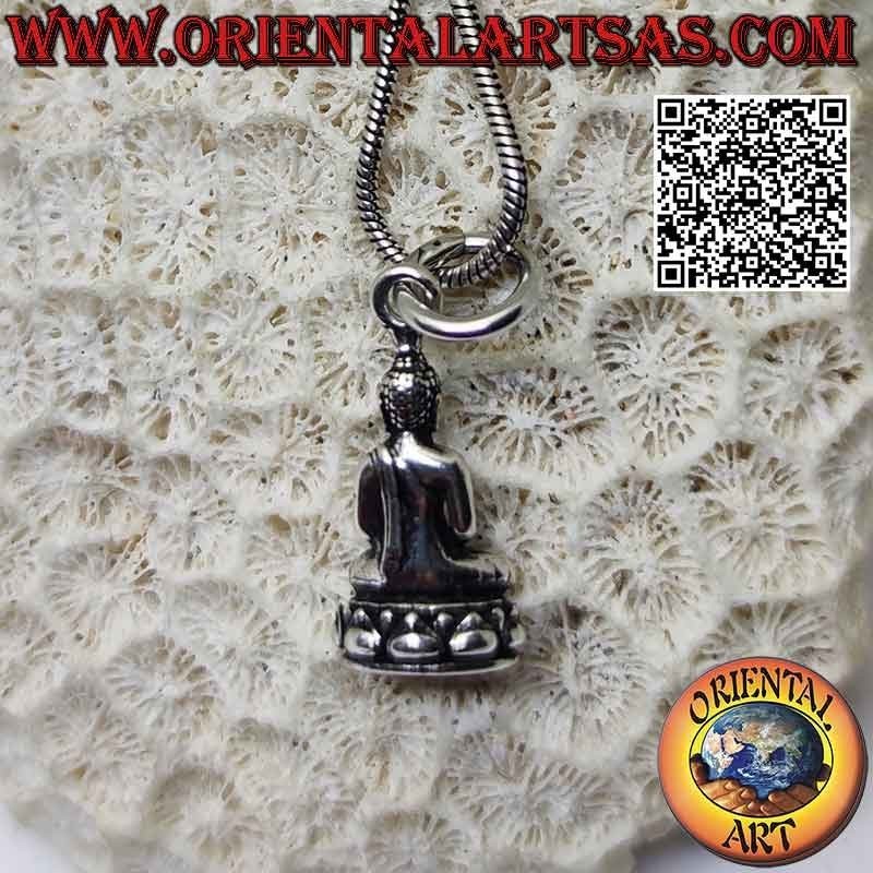 Pendentif en argent, sculpture Bouddha "Dhyana Mudra" méditation