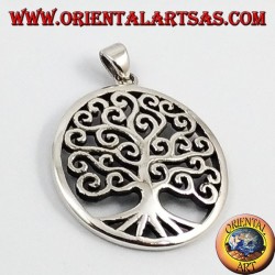 colgante de plata, árbol de la vida (grande)