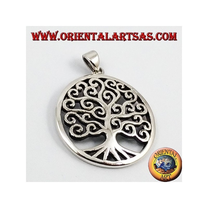 colgante de plata, árbol de la vida (grande)