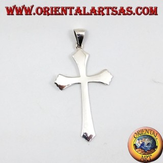 Colgante de plata, cruz gótica sencilla