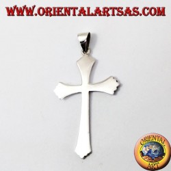 Pendentif argent, simple croix gothique