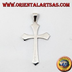 Silver Pendant, simple Gothic cross