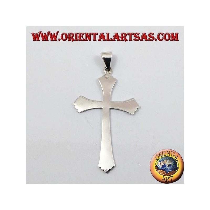 Colgante de plata, cruz gótica sencilla