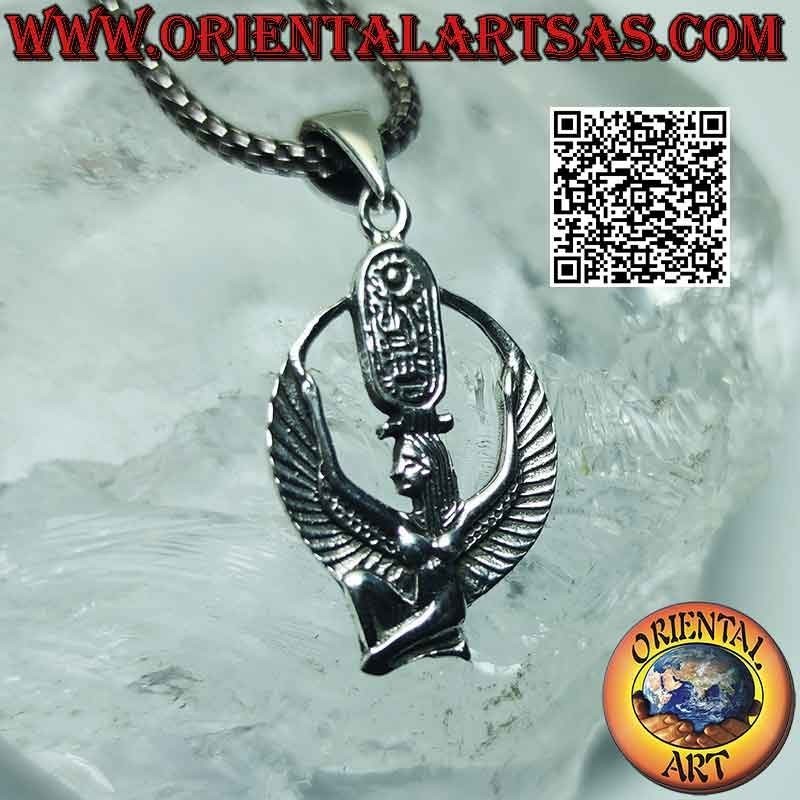 Pendentif en argent, Isis ailée, déesse égyptienne de la maternité et de la magie