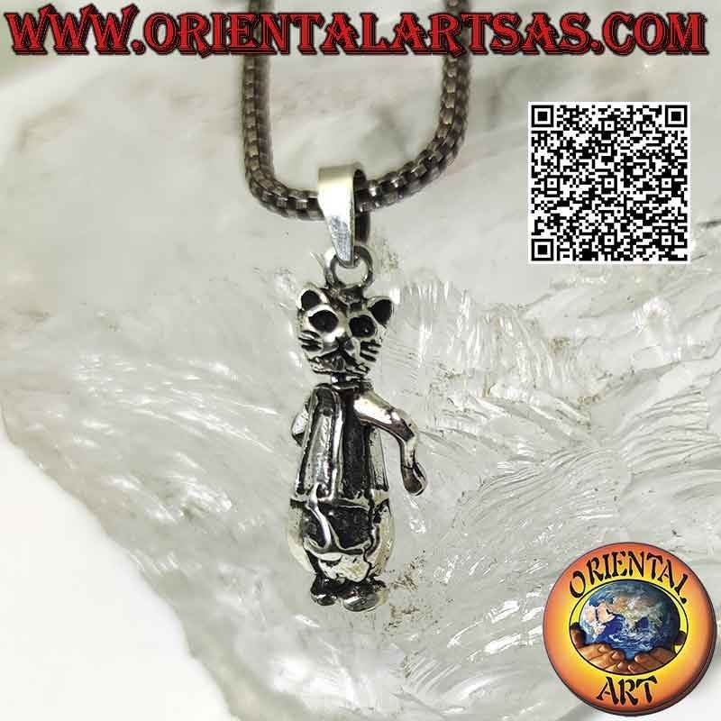Silver pendant, Maneki neko (the Chinese lucky cat) mobile